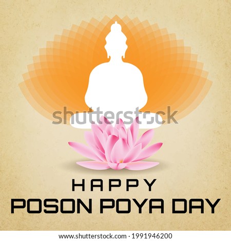 Creative Poson poya day festival Vector art design