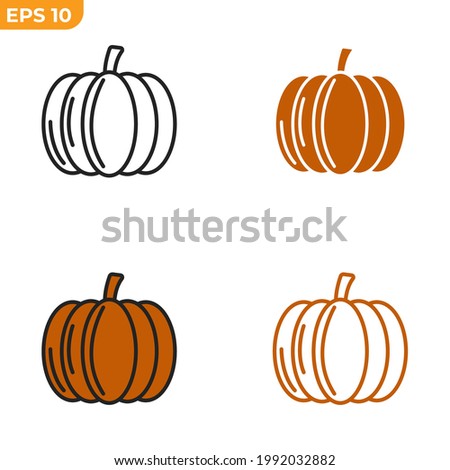 pumpkin icon symbol template for graphic and web design collection logo vector illustration