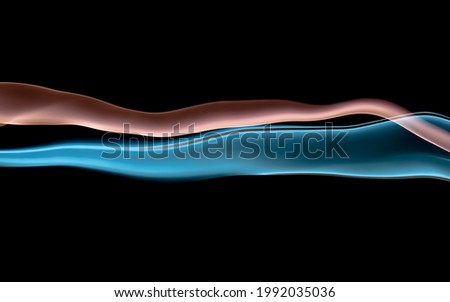 Smoke background for art design or pattern, abstract colored smoke wave, real photo.