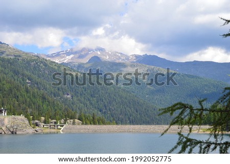 Beautiful landscape with a lake in Southtyrol