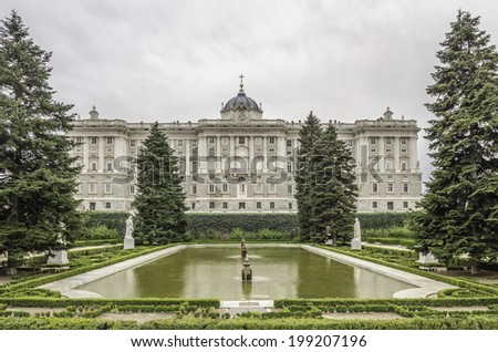 The Royal Palace of Madrid is the official residence of the Spanish Royal Family at the city of Madrid