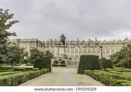 The Royal Palace of Madrid is the official residence of the Spanish Royal Family at the city of Madrid