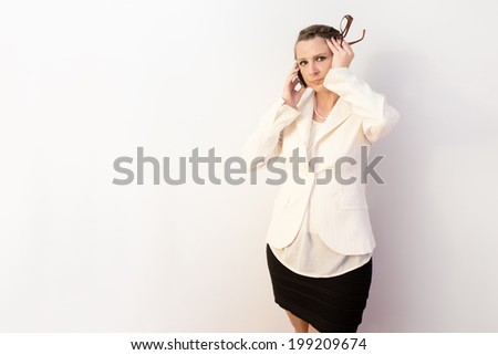 Angry businesswoman