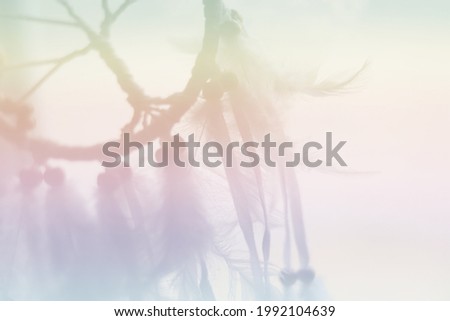 abstract light background with a dreamcatcher