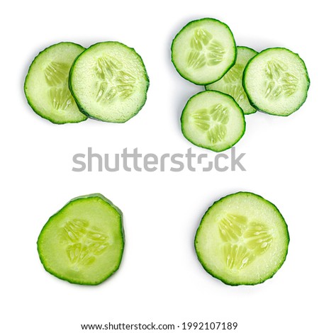 Fresh cucumbers on white background. High quality photo