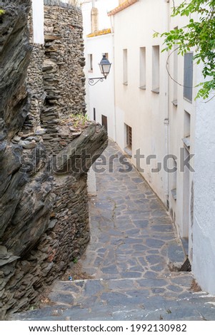 Slate wall in a mediterranean city