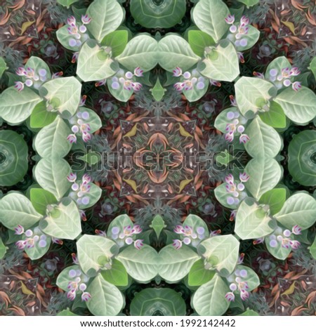 Multi Color Flower with Leaves  Seamless Pattern Abstract Pattern Background Pattern Designs Image Tile Texture Seamless Geometric Floral Graphic Patterns
