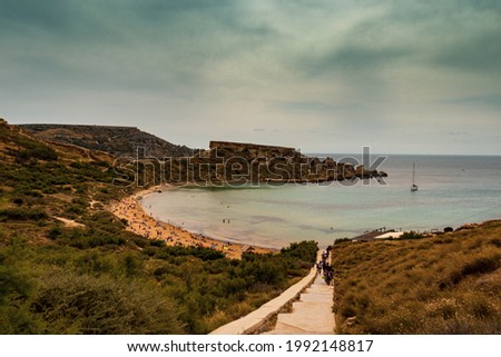 Beauty Panoramic Beach in Malta