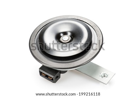 Image of car horn, signal isolated on white Royalty-Free Stock Photo #199216118