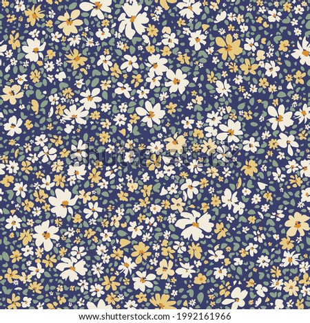 Floral seamless background for spring dress fabric Royalty-Free Stock Photo #1992161966