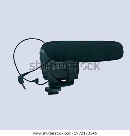 Camera microphone isolated on white background