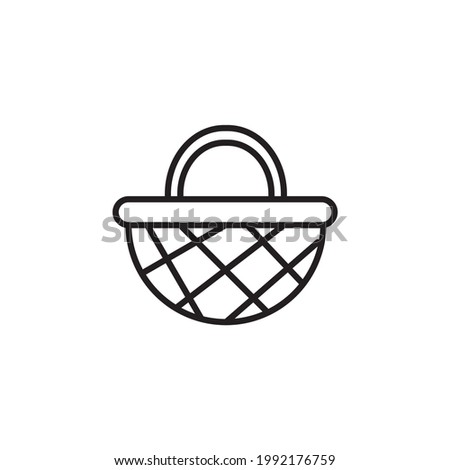 Wicker basket outline icon. linear style sign for mobile concept and web design. Straw basket simple line vector icon. Symbol, logo illustration. Pixel perfect vector graphics