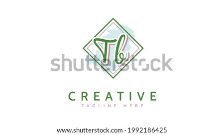 TB Initials, handwriting logo vector