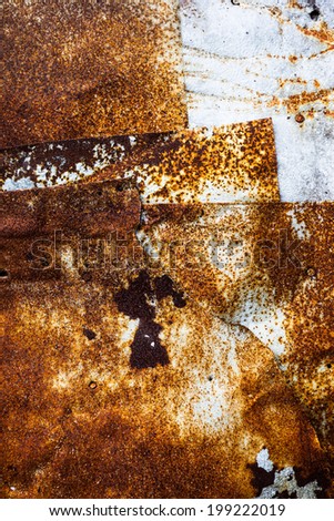 Rusty metal surface with rich and various texture