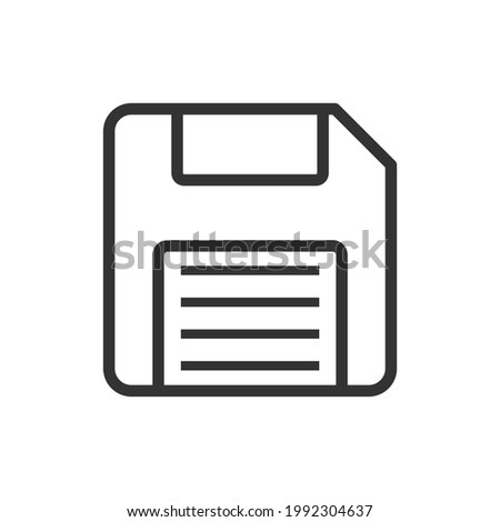 Save disk icon. Old floppy disc symbol. Copy sign. Web interface and application logo. Vector illustration image. 