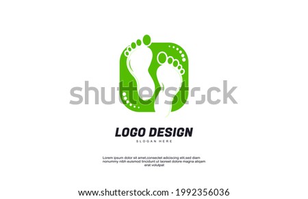 Illustration of graphic abstract Simple Foot square logo designs vector Walking foot logo symbol