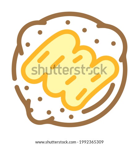 cookies with peanut butter color icon vector. cookies with peanut butter sign. isolated symbol illustration