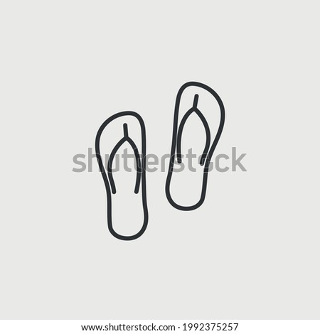 flip flop summer slippers vector icon beach wear