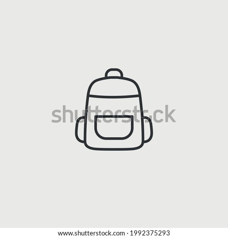 backpack travel bag vector icon