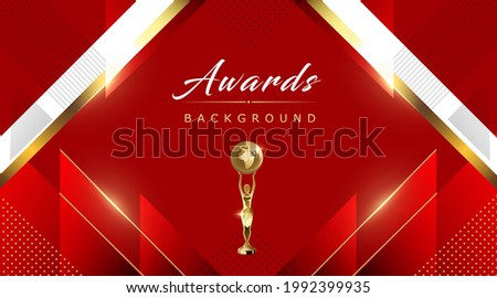 Red Maroon White Golden Awards Graphics Background Lines Polygon Triangle Elegant Shine Modern Stripe Template Frame Luxury Premium Corporate Abstract Design Template Banner Certificate Dynamic Shape