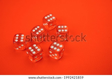 Gamble dices isolated on red