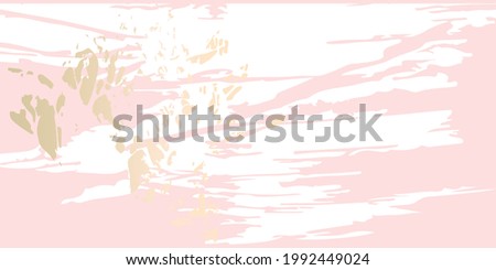 Abstract vector grunge patina effect pastel colored gold  texture. Isolated paint strokes under clipping mask for easy editing. 
