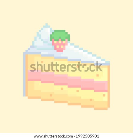 Illustration vector graphic of strawberry cake