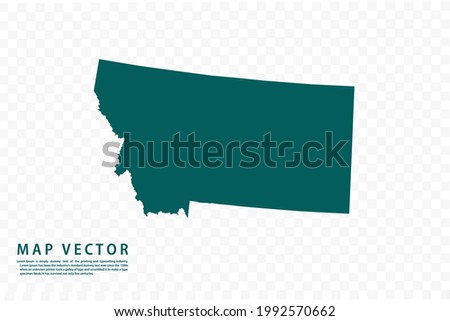 MONTANA map High Detailed on white background. Abstract design vector illustration eps 10