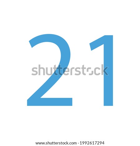 21 NUMBER SIMPLE CLIP ART VECTOR