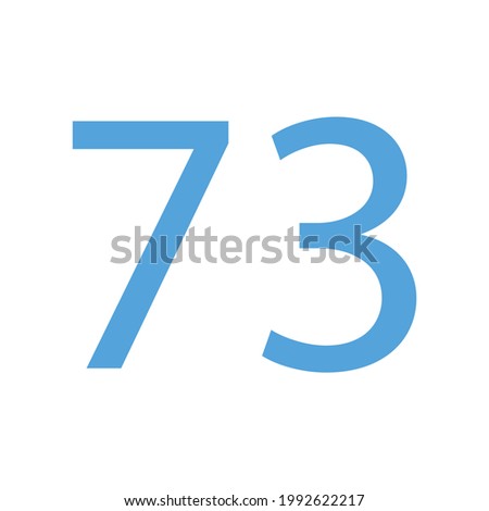 73 NUMBER SIMPLE CLIP ART VECTOR