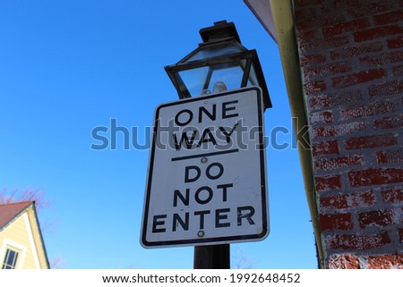 one way do not enter sign