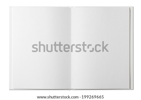 Blank open Book isolated on white/with clipping path