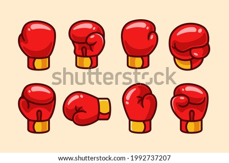 Collection of Cartoon Boxing Gloves Royalty-Free Stock Photo #1992737207
