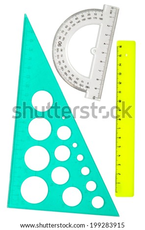 rulers isolated on white background