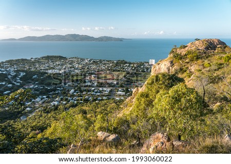Panoramic aerial view of Townsville coastline, Queensland, Australia