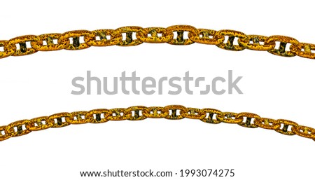 Old metal chain isolated o white background