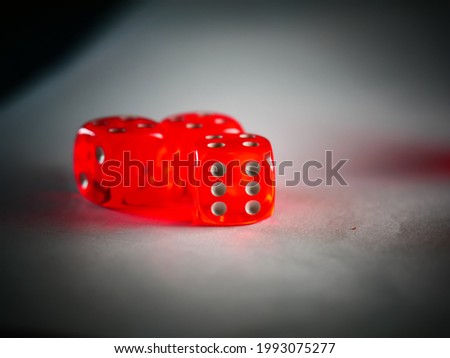A closeup shot of a group of red die