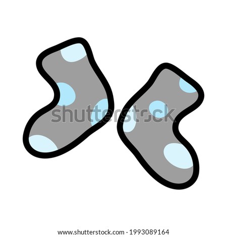Doodle sketch baby clothe with color fill. Simple design suitable for making greeting cards. Vector illustration.