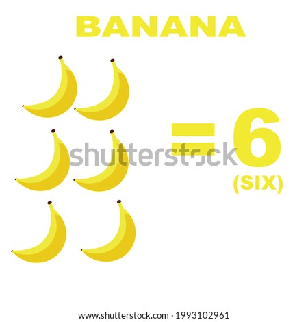 pictures of bananas that are used as an education for kindergarten learning to count and color