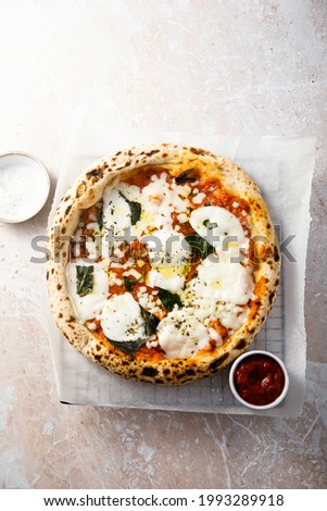 Traditional homemade Italian pizza Margherita 