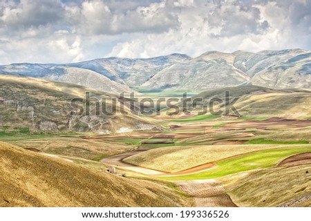 castelluccio Umbra Italy landscape view
