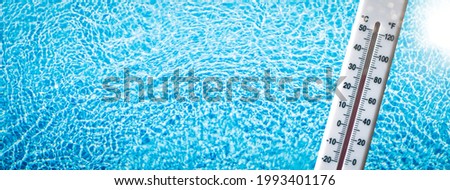 Hot temperatures - water temperature in a pool in summer