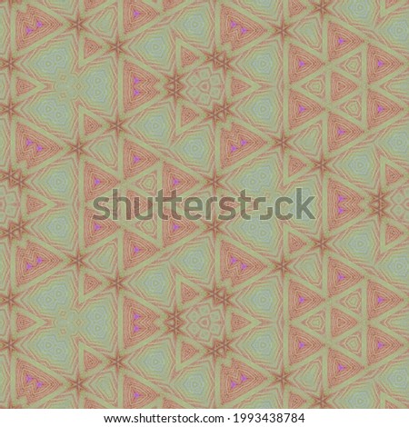 Abstract earth tone pattern background. Hand drawn motifs design with kaleidoscopic effect. Copy space for logo and brand name placement