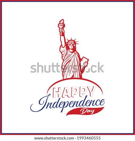 4th July Happy Independence Day illustration