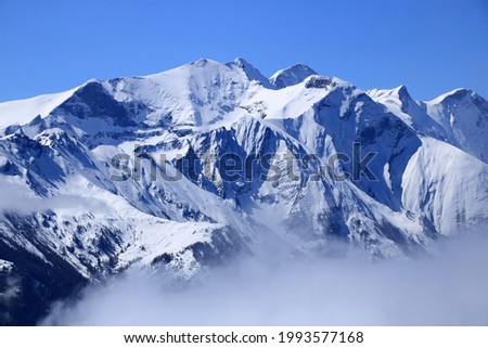 View of the Hohe Tauern glacier area in the Alps