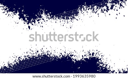 Dots halftone white and blue color pattern gradient grunge texture background. Dots pop art comics sport style vector illustration. Royalty-Free Stock Photo #1993635980