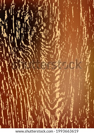 Seamless abstract wood banner. Hand-drawn brown gradient background. Red Tree texture, ink blots stain, grain, paint splash, brush stroke, scratched imprint. Vector grunge splattered illustration