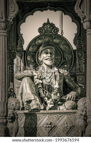 great maratha warrior chatrapati shivaji maharaj   Royalty-Free Stock Photo #1993676594