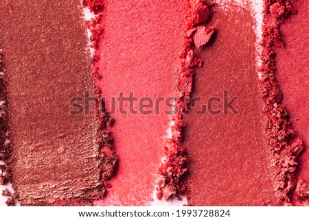 Mat blusher palette or burgundy red eyeshadow background medium color