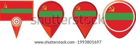 Transnistria flag icon . web icon set . icons collection. Simple vector illustration.
